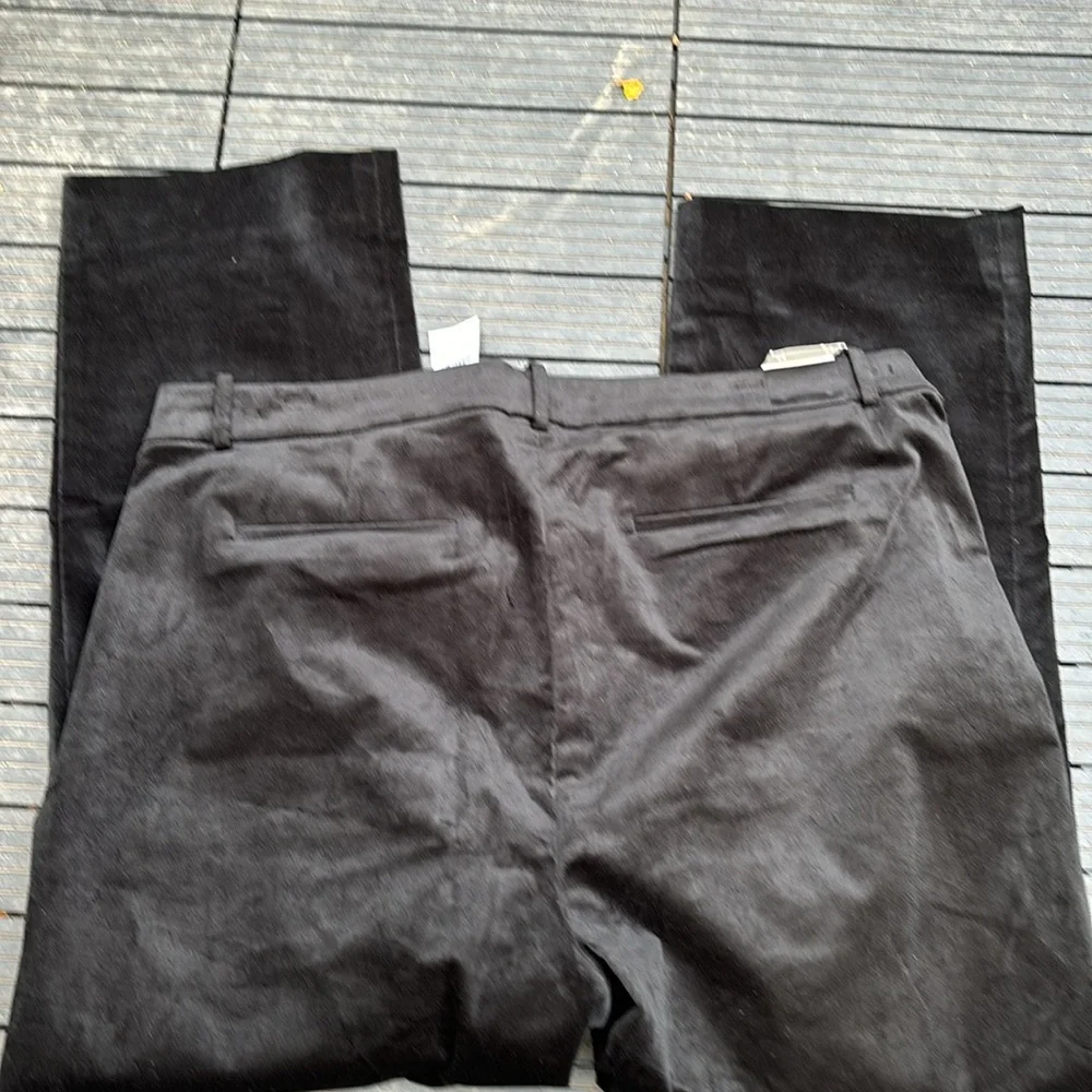 NWT JCrew velvet look pants black size 16